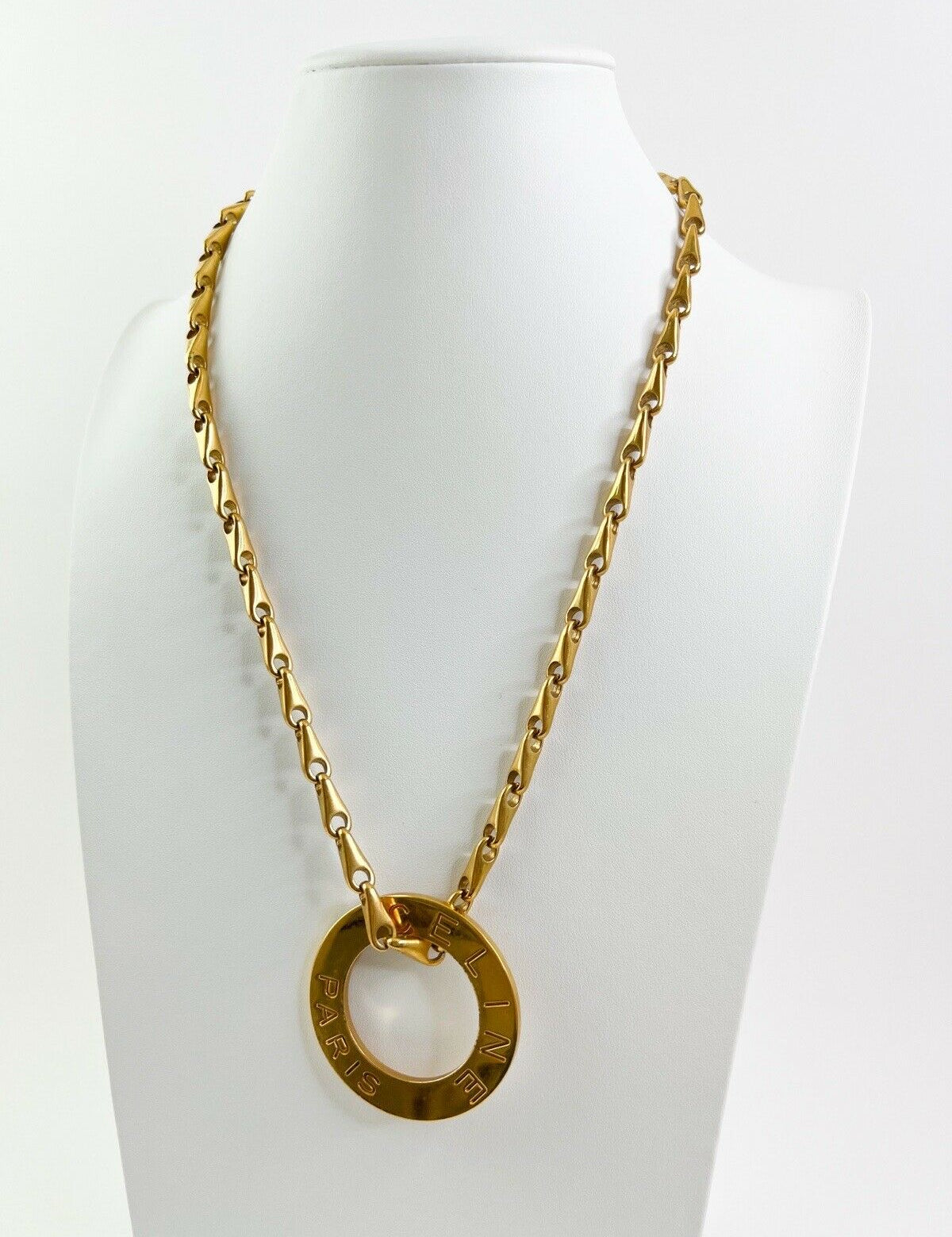 Celine Paris Vintage Necklace Gold Pendant