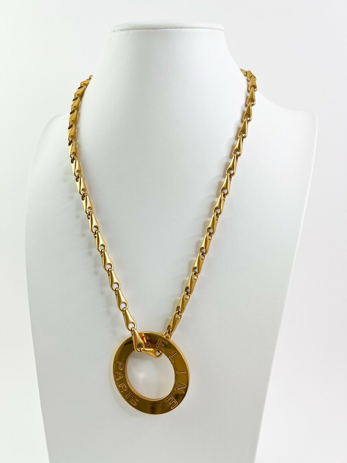 Celine Paris Vintage Necklace Gold Pendant