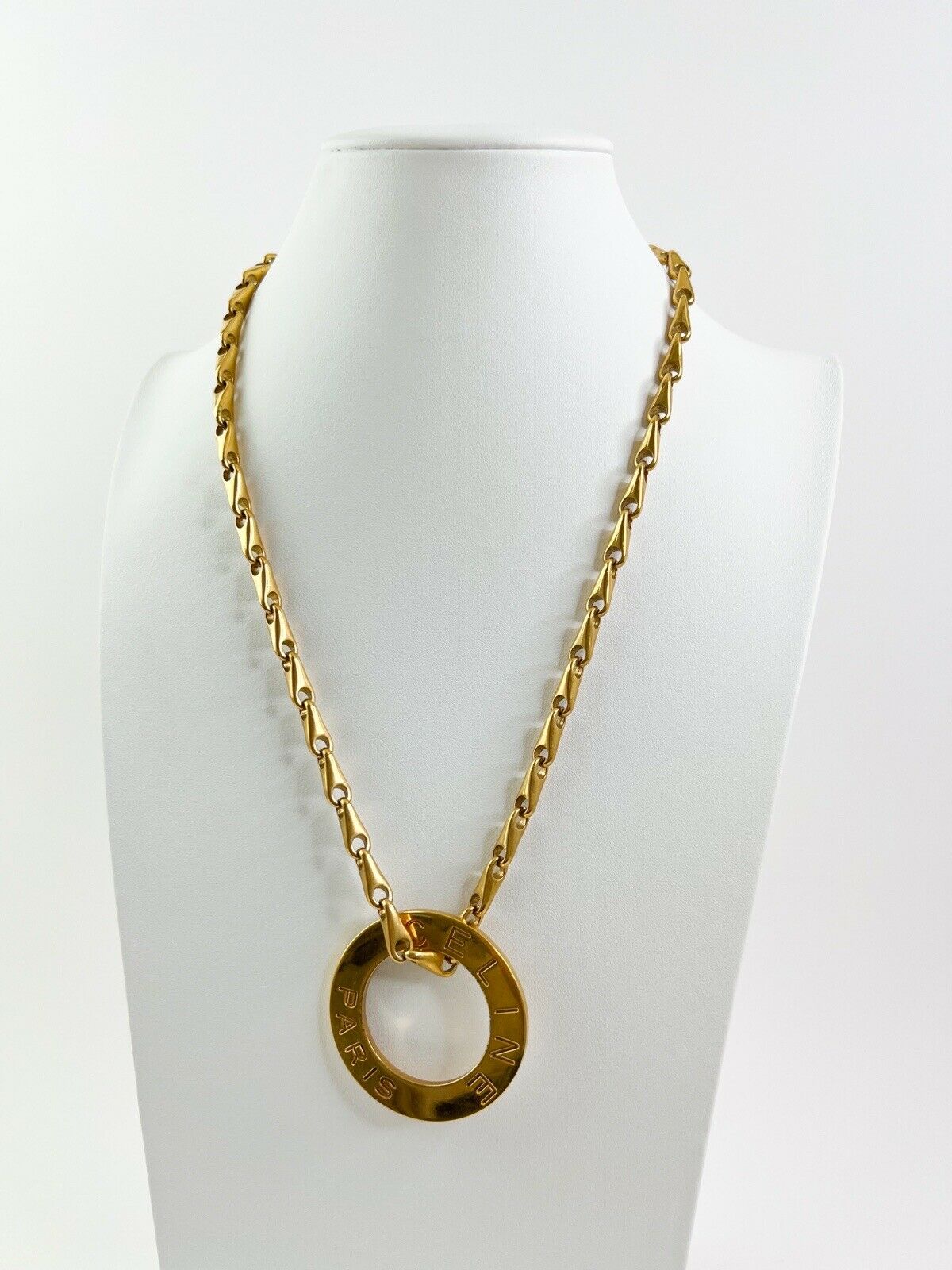 Celine Paris Vintage Necklace Gold Pendant
