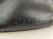 Chanel Vintage Leather Shoulder Bag Black Made in Italy