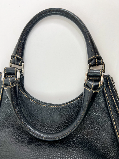 Chanel Vintage Leather Shoulder Bag Black Made in Italy
