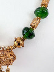 Vintage Beaded Necklace poured glass