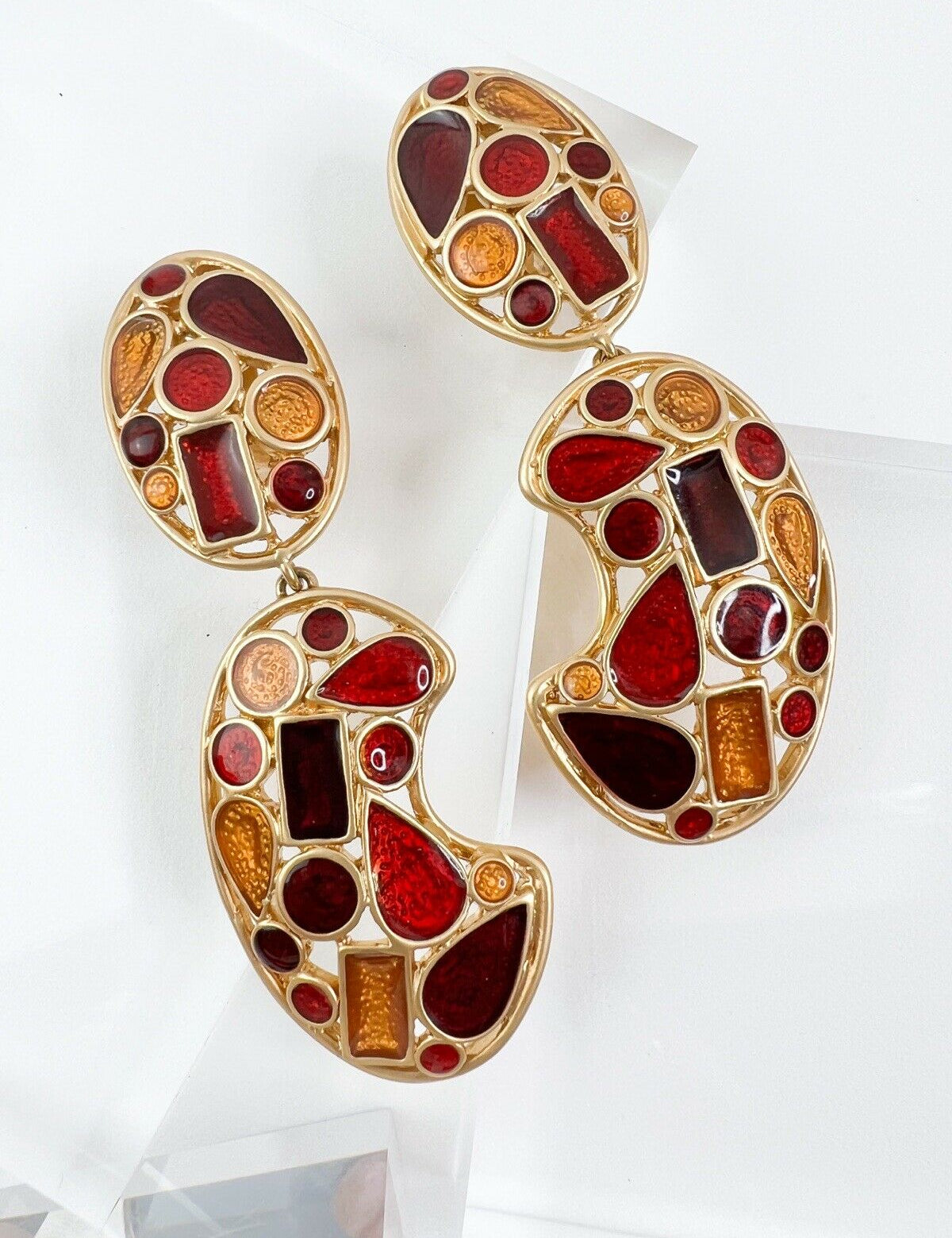 Chloe Vintage Dangle Earrings Large gold