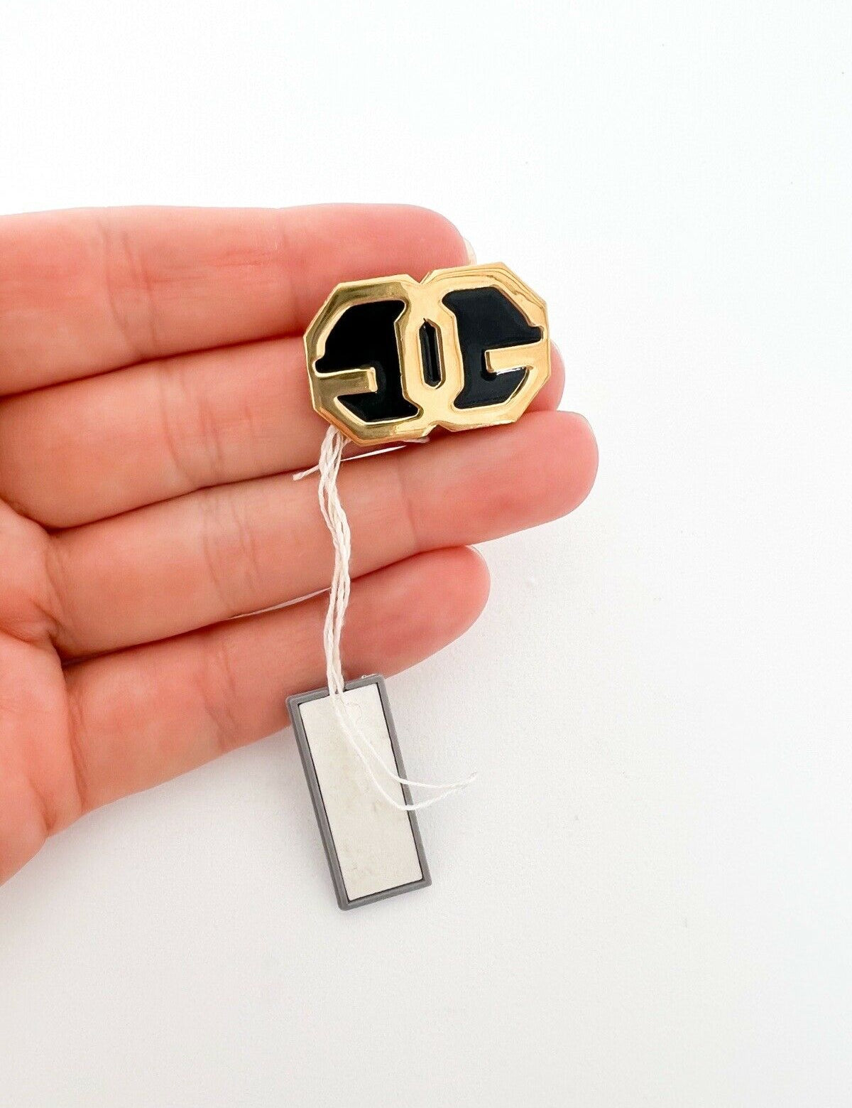 Givenchy Vintage Logo Brooch Pin Women Jewelry Gold