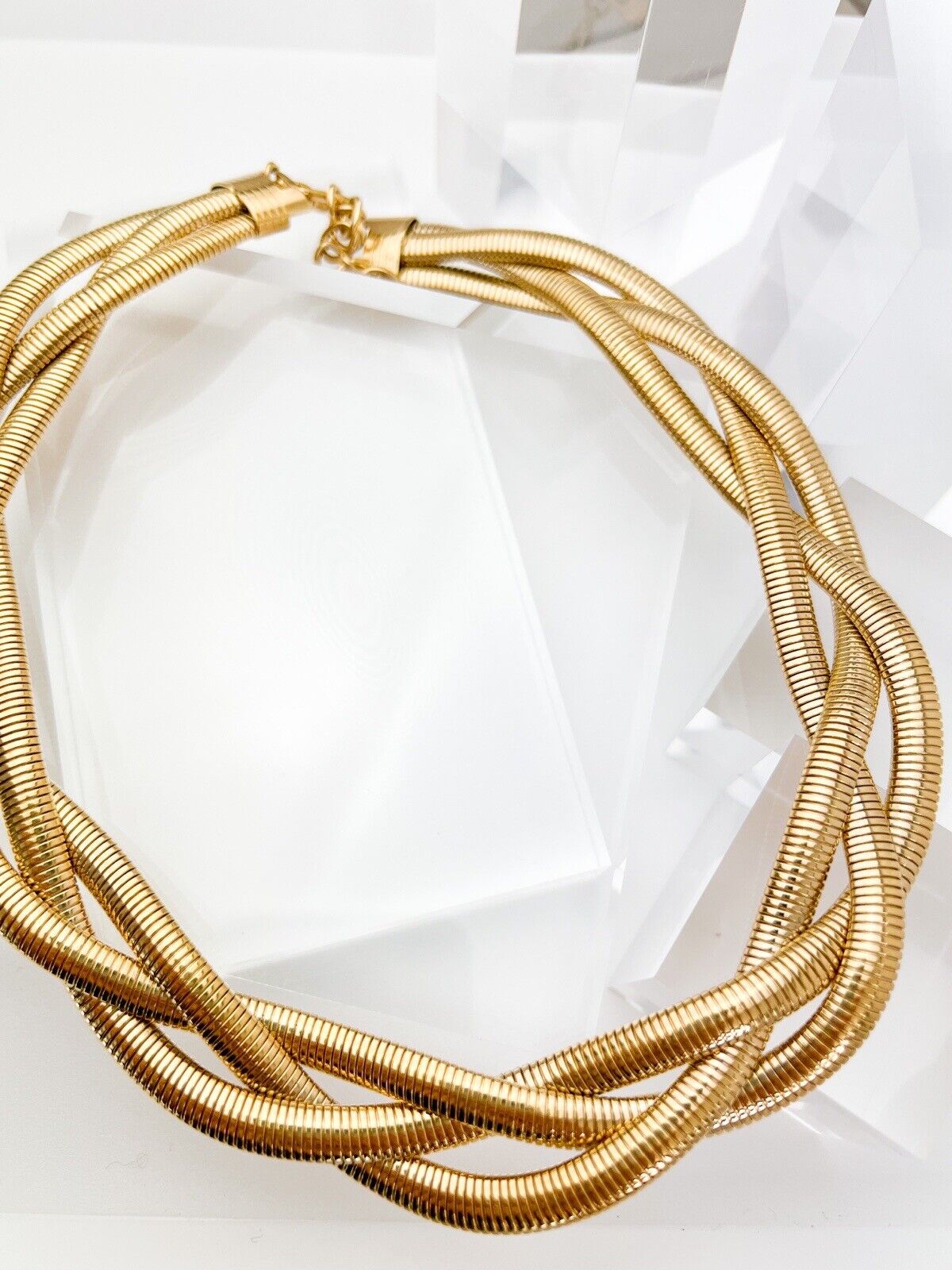 Givenchy Vintage Choker Necklace Chain Gold