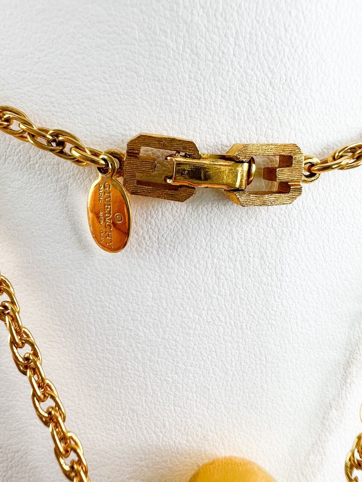 Vintage Givenchy Necklace, Necklace Gold, Necklace Large, Perfume Bottle Pendant, Givenchy Bottle Logo Necklace Blue, Personalized Gifts