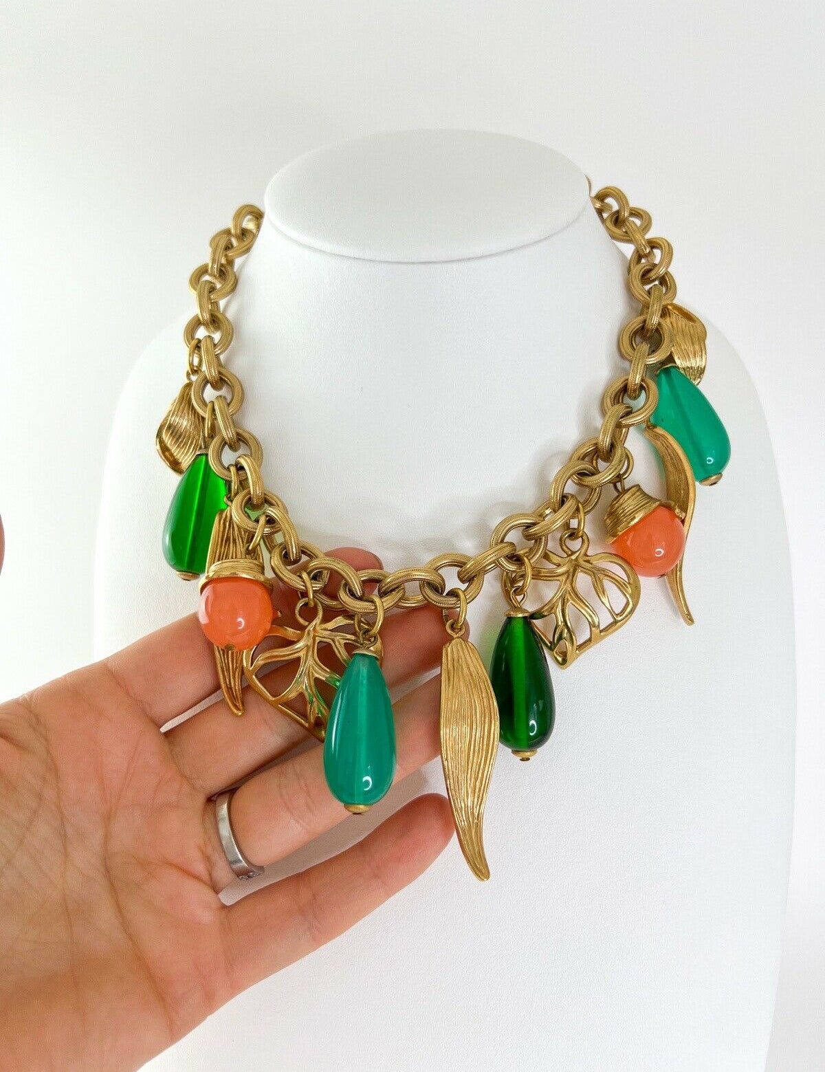 Givenchy Vintage Charm Necklace Gold