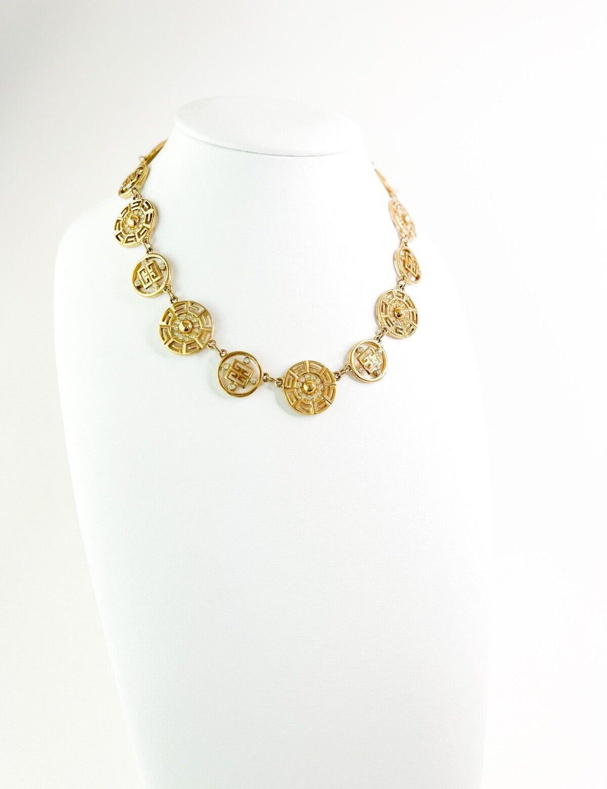 Givenchy Vintage Charm Necklace Gold Choker