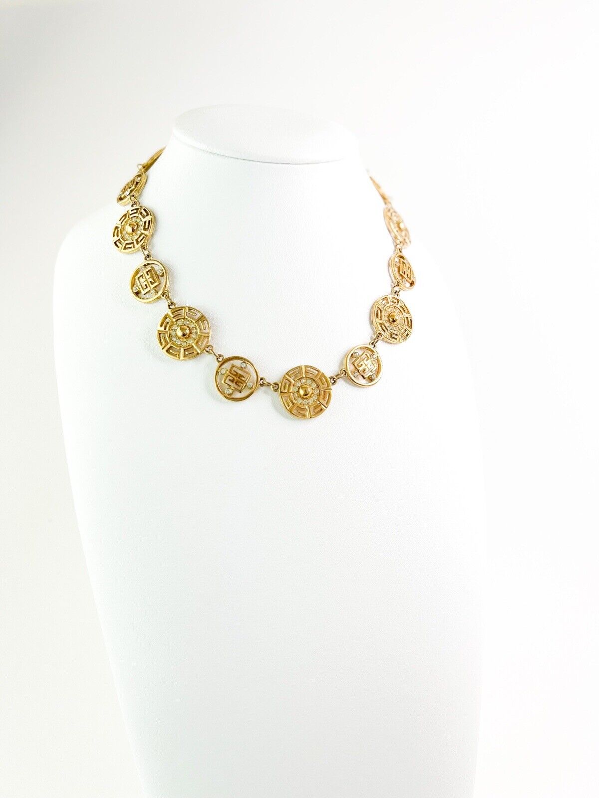 Givenchy Vintage Charm Necklace Gold Choker