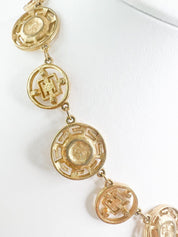 Givenchy Vintage Charm Necklace Gold Choker