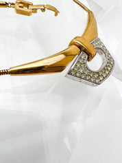 Givenchy Vintage Charm Necklace Choker Gold Silver