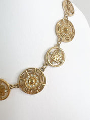 Givenchy Vintage Charm Necklace Gold Choker