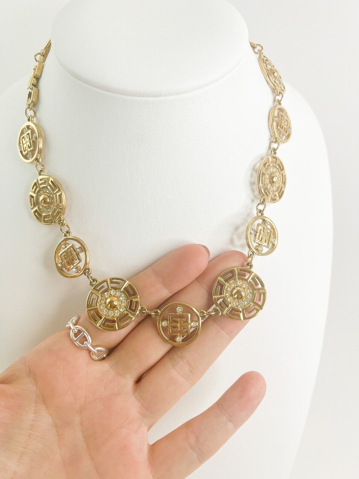 Givenchy Vintage Charm Necklace Gold Choker