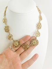 Givenchy Vintage Charm Necklace Gold Choker