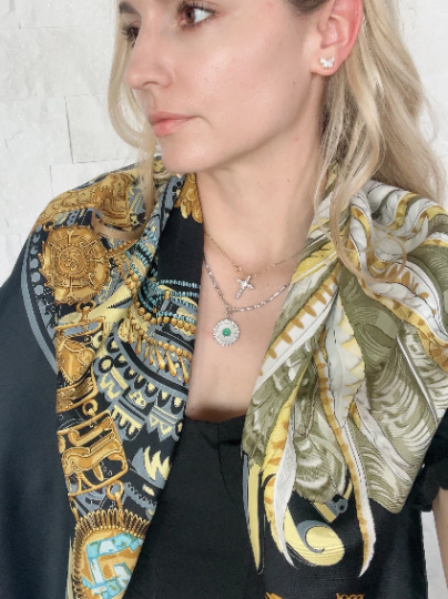 Vintage Hermes scarf, Hermes Wrap, Egyptian Feathers, Hermes Silk Scarf, Made in France, women scarf, Silk Scarves, Head scarf, Gift for her