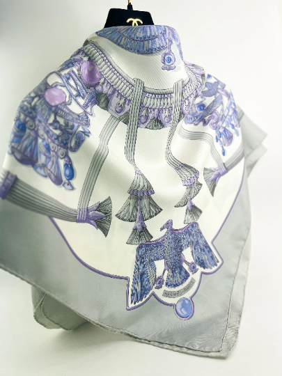 Vintage Hermes scarf, Vintage Scarves, Hermes Wrap, "Egypte", Made in France , Horse scarf, Silk Scarves, Gift for her, Personalised Gifts