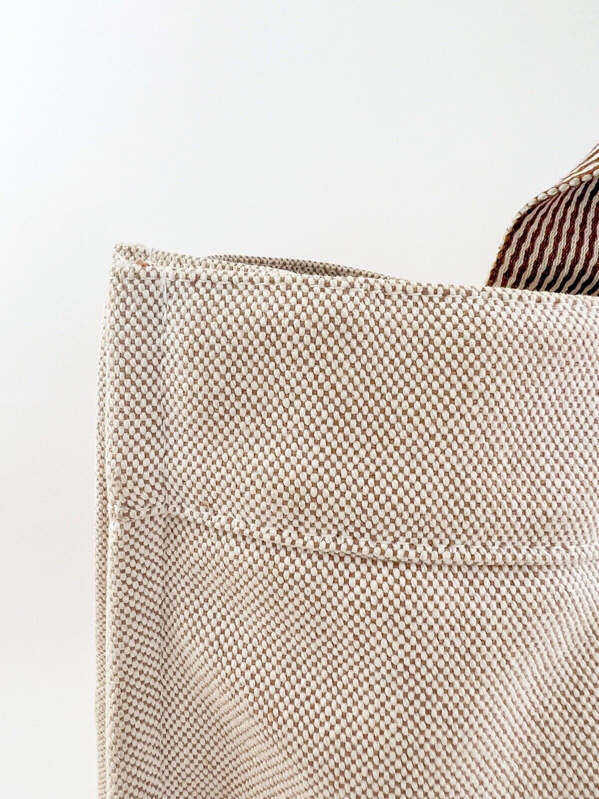 Vintage HERMES Bag Made In France, Vintage Tote Bag, Tote MM New Fourre-Tout Handbag, canvas Beige, Vintage Bags for Women, Bag Women