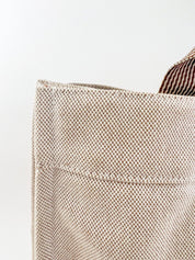 Vintage HERMES Bag Made In France, Vintage Tote Bag, Tote MM New Fourre-Tout Handbag, canvas Beige, Vintage Bags for Women, Bag Women