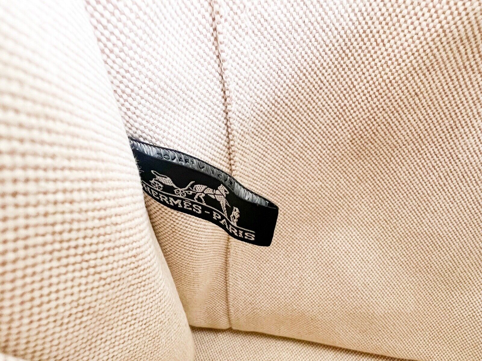 Vintage HERMES Bag Made In France, Vintage Tote Bag, Tote MM New Fourre-Tout Handbag, canvas Beige, Vintage Bags for Women, Bag Women