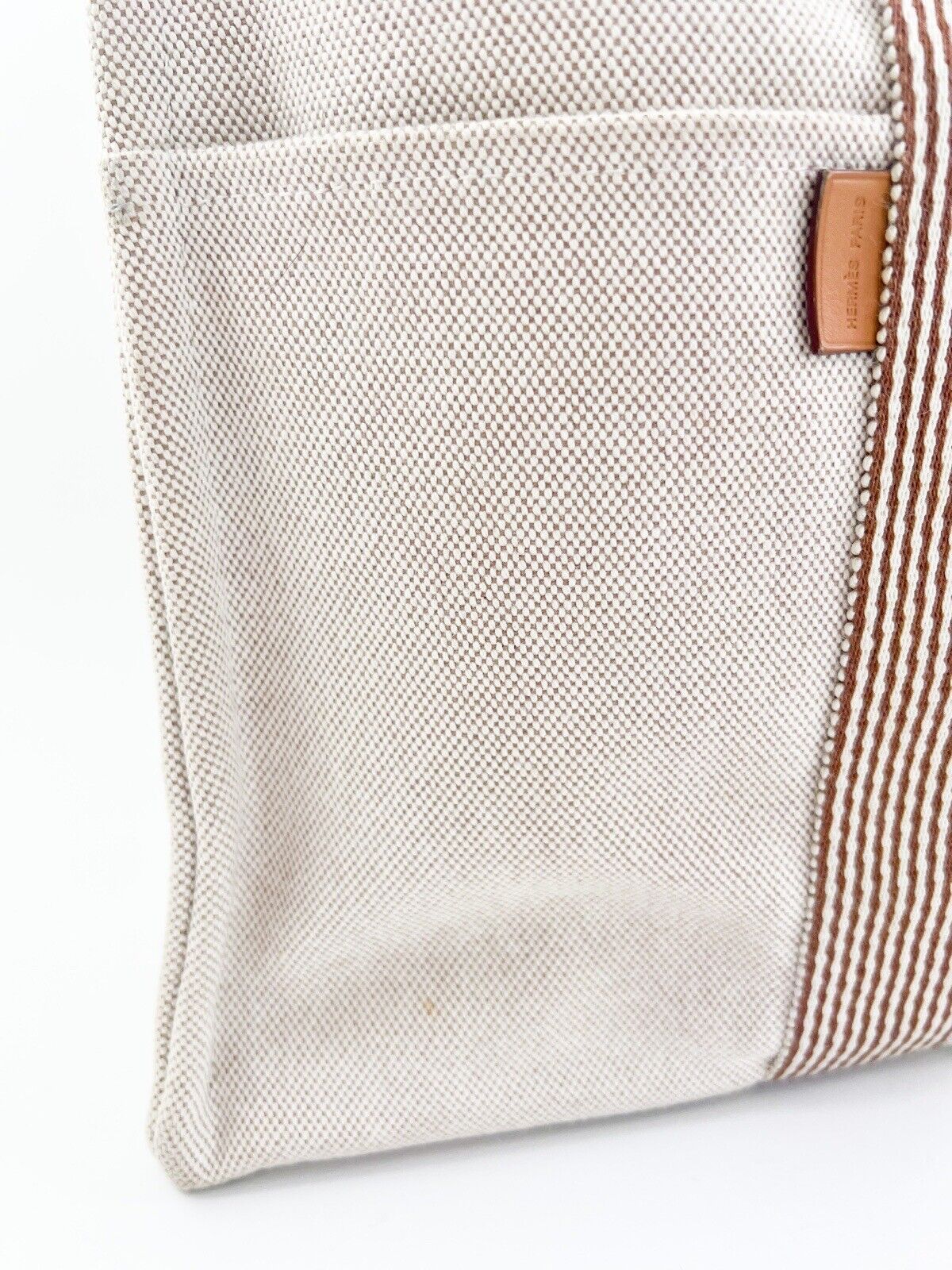 Vintage HERMES Bag Made In France, Vintage Tote Bag, Tote MM New Fourre-Tout Handbag, canvas Beige, Vintage Bags for Women, Bag Women