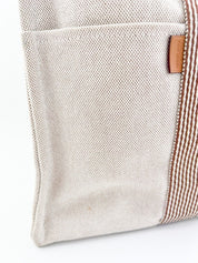 Vintage HERMES Bag Made In France, Vintage Tote Bag, Tote MM New Fourre-Tout Handbag, canvas Beige, Vintage Bags for Women, Bag Women