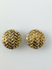 KENZO Paris Gold Tone Vintage Earrings Barely Elegant