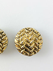 KENZO Paris Gold Tone Vintage Earrings Barely Elegant