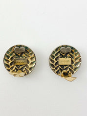 KENZO Paris Gold Tone Vintage Earrings Barely Elegant