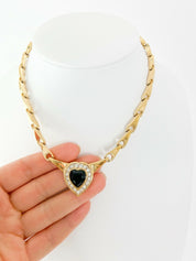 Nina Ricci Vintage Charm Necklace Choker Gold