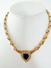 Nina Ricci Vintage Charm Necklace Choker Gold