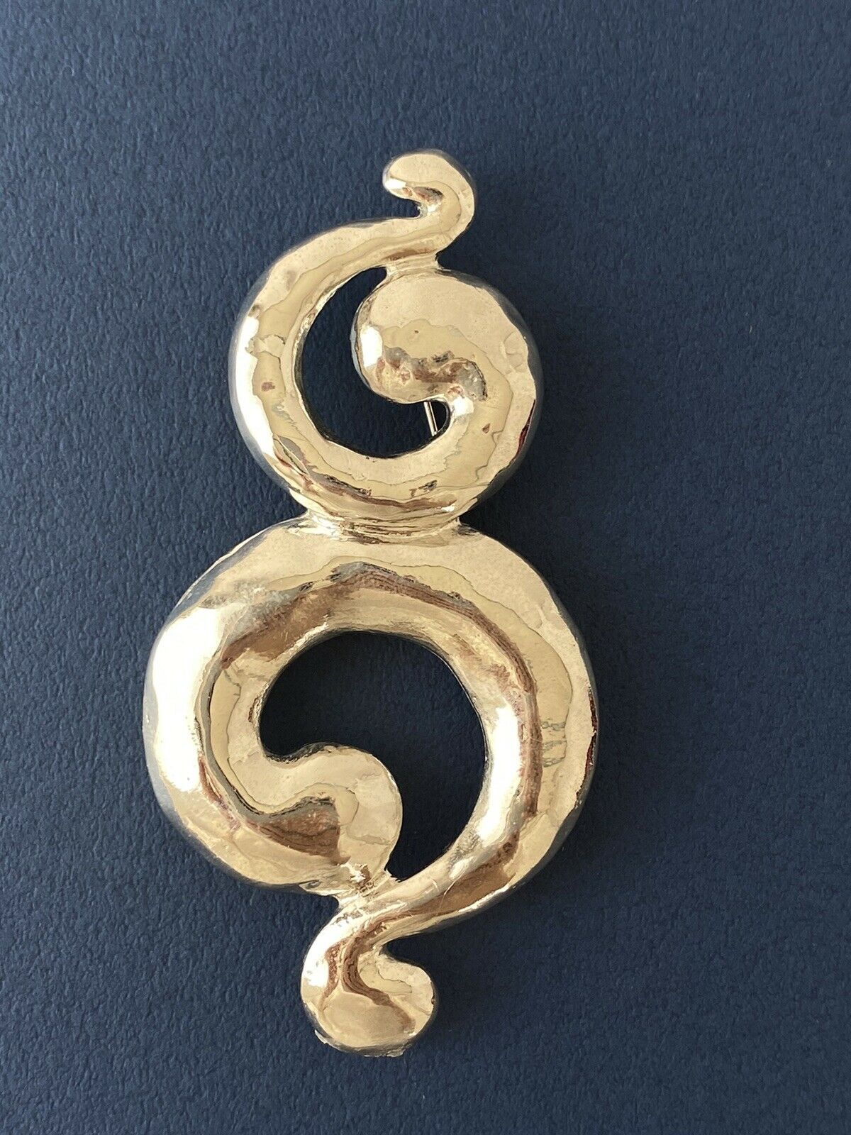 vintage Yves Saint Laurent spiral pin brooch
