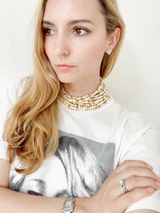 Dior faux pearl necklace 