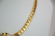 LANVIN GERMANY Gold Tone Rhinestone Choker Necklace Vintage