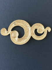【SOLD OUT】YSL Yves Saint Laurent Vintage Massive Silver Tone Coil Spiral Brooch Pin