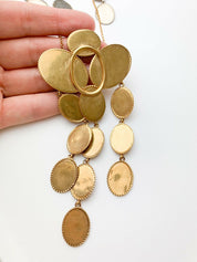Celine Paris Made in Italy FW17  PHOBE PHILO Golden Brass & Silver Coin Necklace Vintage