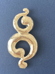【SOLD OUT】YSL Yves Saint Laurent Vintage Massive Silver Tone Coil Spiral Brooch Pin