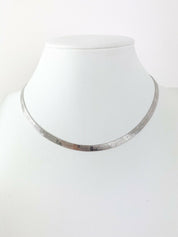 Givenchy Paris New York Vintage Silver Tone Logo Choker Chain Necklace