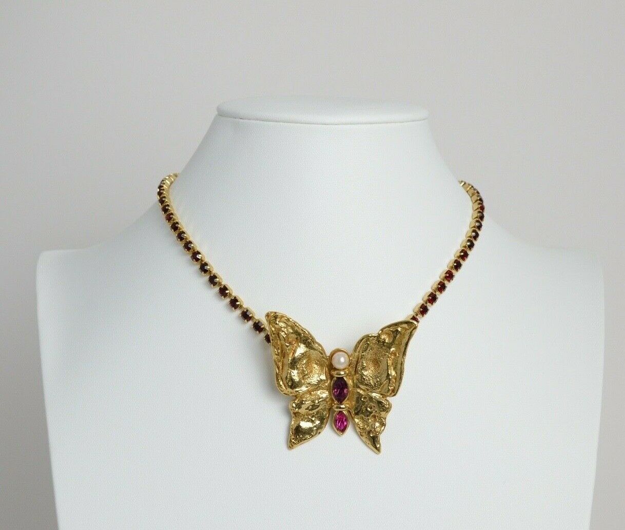 Vintage Yves Saint Laurent butterfly Necklace 