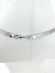 Givenchy Paris New York Vintage Silver Tone Logo Choker Chain Necklace