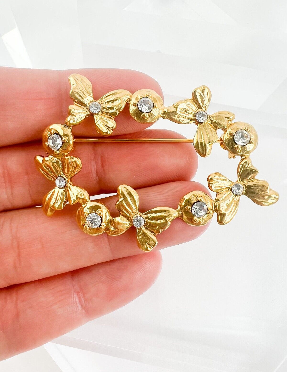 Authentic YSL Yves Saint Laurent Vintage Butterfly Brooch Pin by Robert Goossens