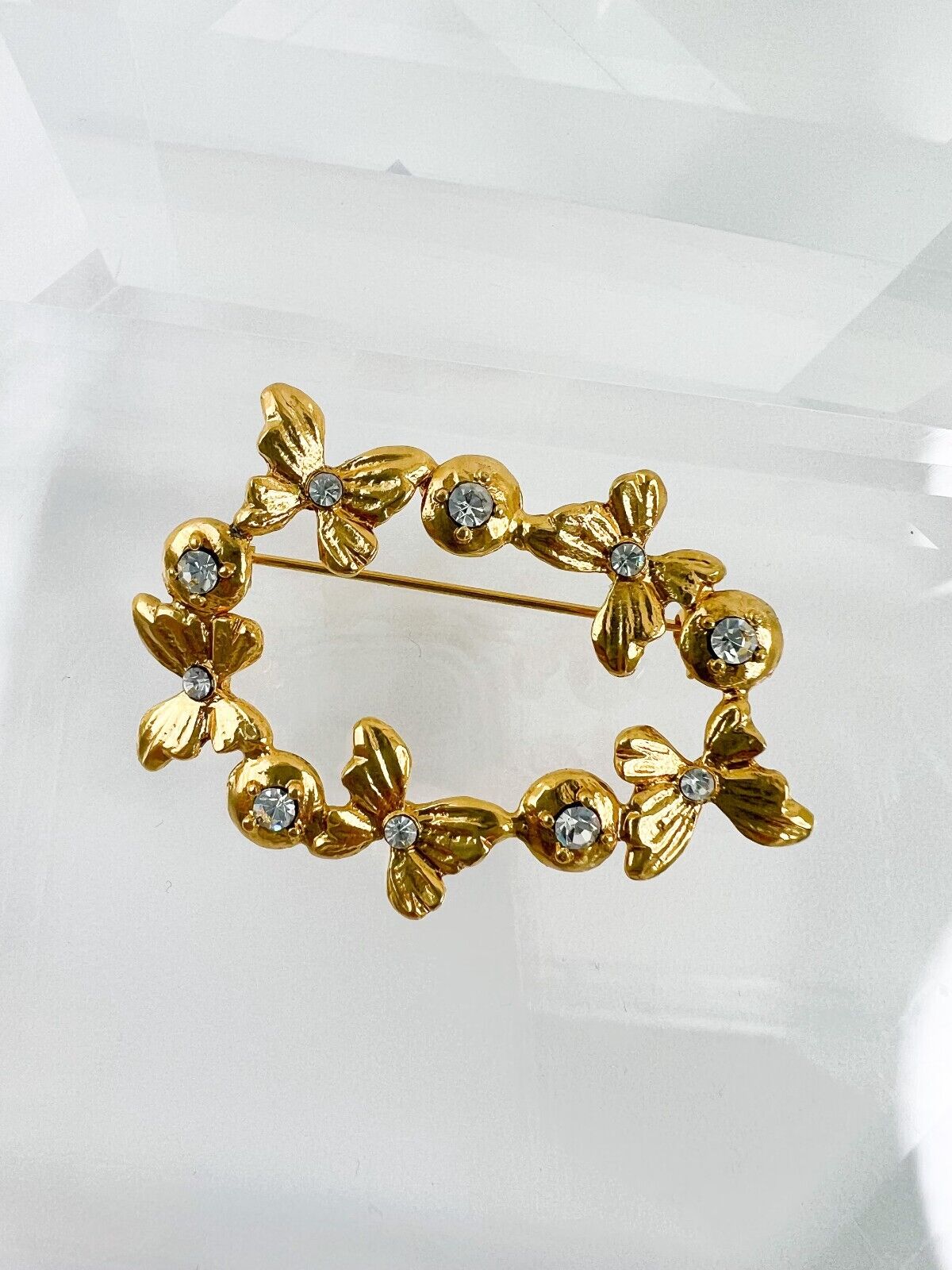 Authentic YSL Yves Saint Laurent Vintage Butterfly Brooch Pin by Robert Goossens
