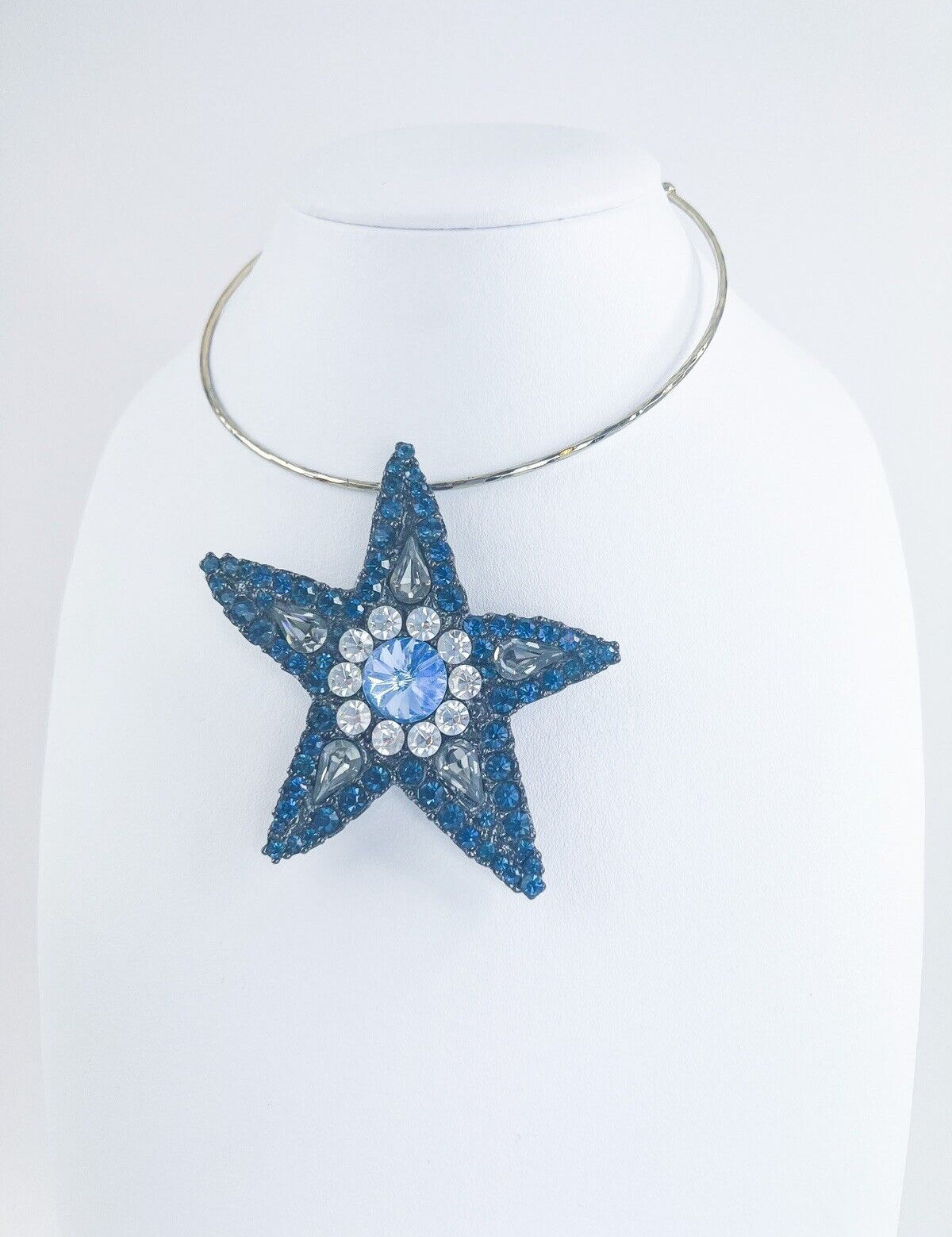 YSL Yves Saint Laurent Vintage Star Brooch Pin Rhinestones Women