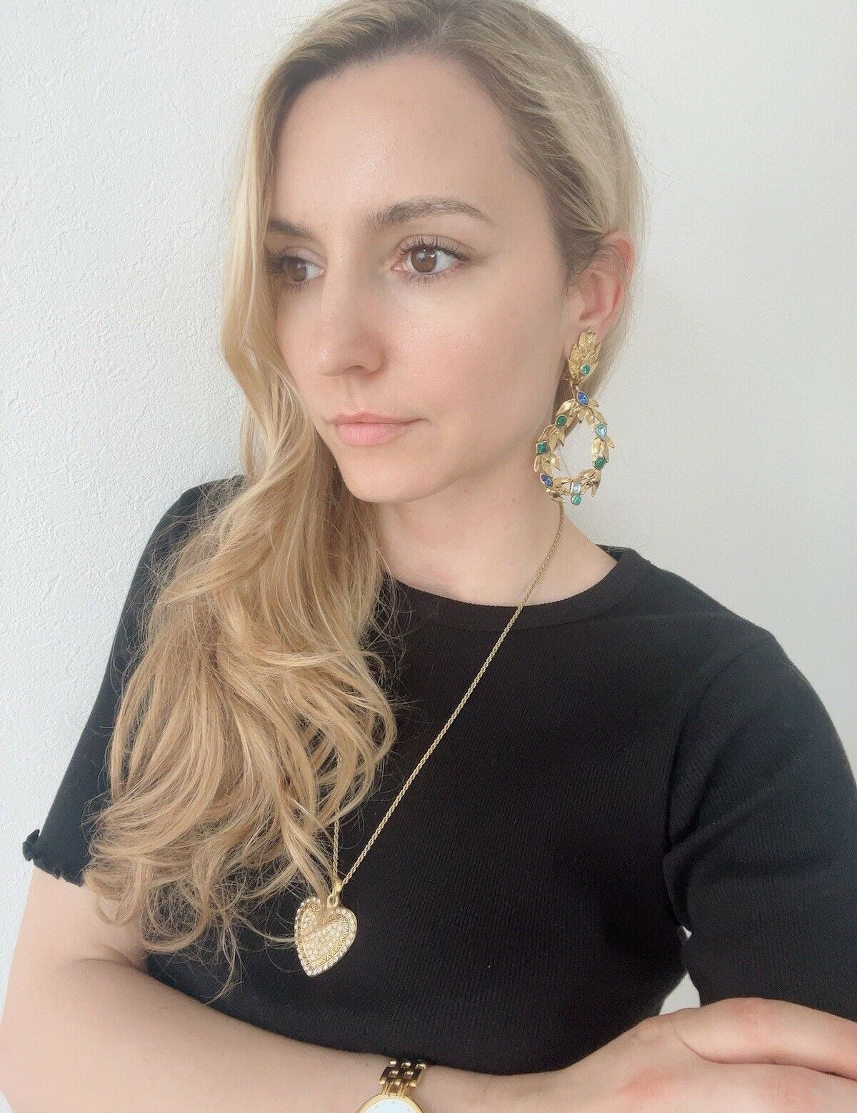 YSL Yves Saint Laurent  Vintage Dangle Earrings Women Jewelry
