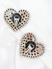YSL Yves Saint Laurent Vintage Earrings Silver