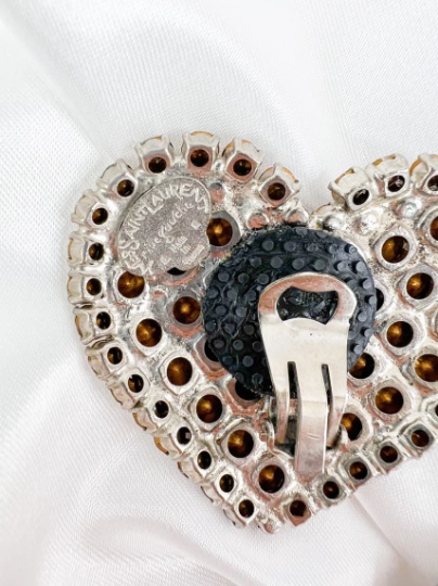 YSL Yves Saint Laurent Vintage Earrings Silver