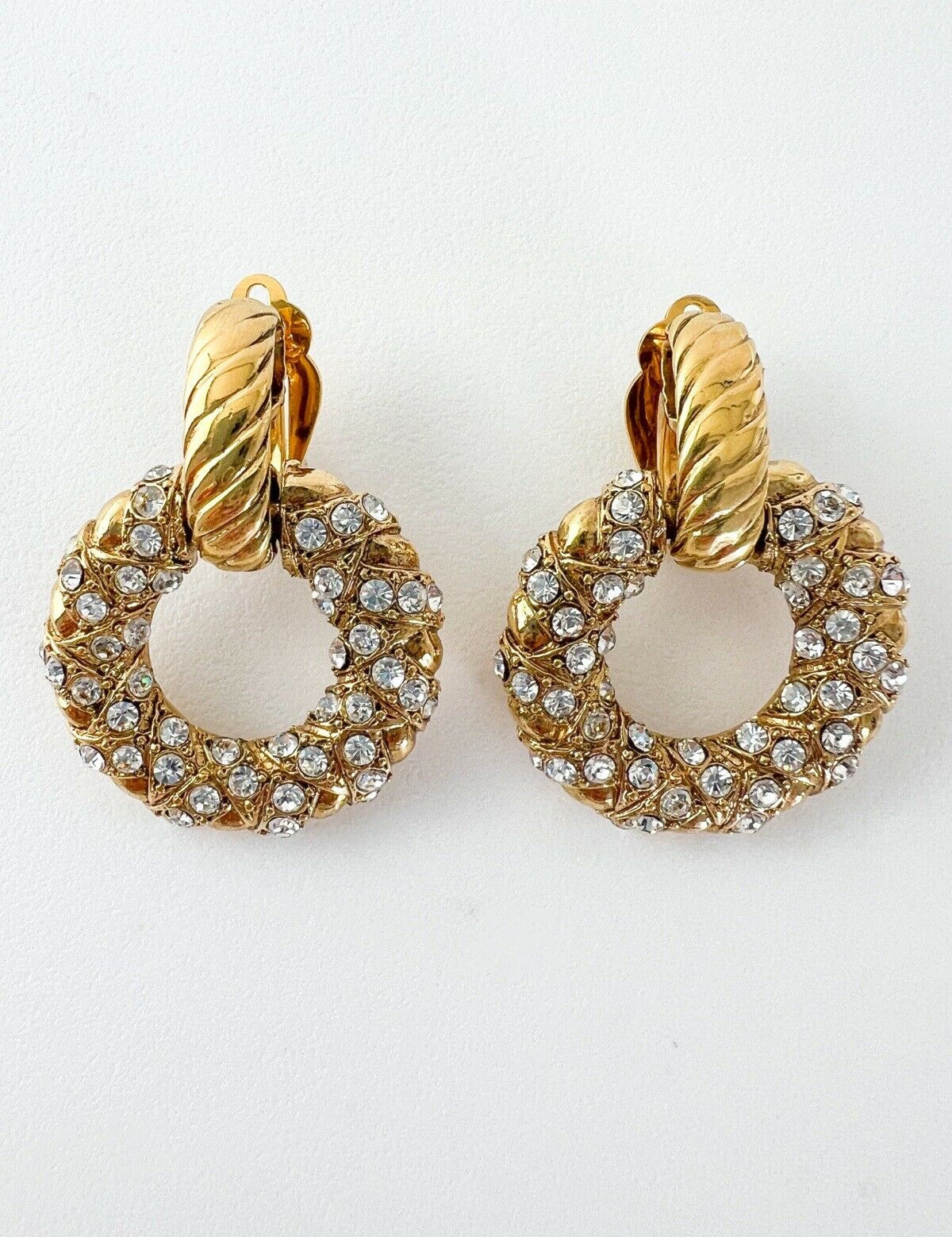 YSL Yves Saint Laurent Vintage Earrings Rhinestone