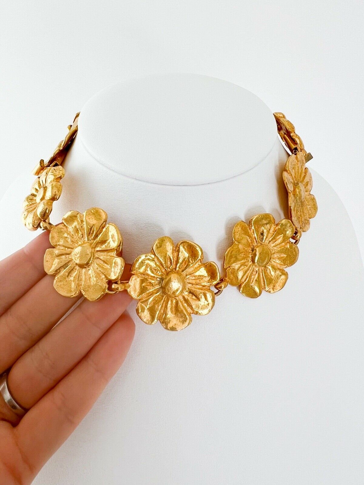 YSL Yves Saint Laurent Vintage Necklace Bracelet Floral Made in France