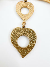 YSL Yves Saint Laurent rive gauche Made in France Vintage Necklace Choker Gold Rhinestones