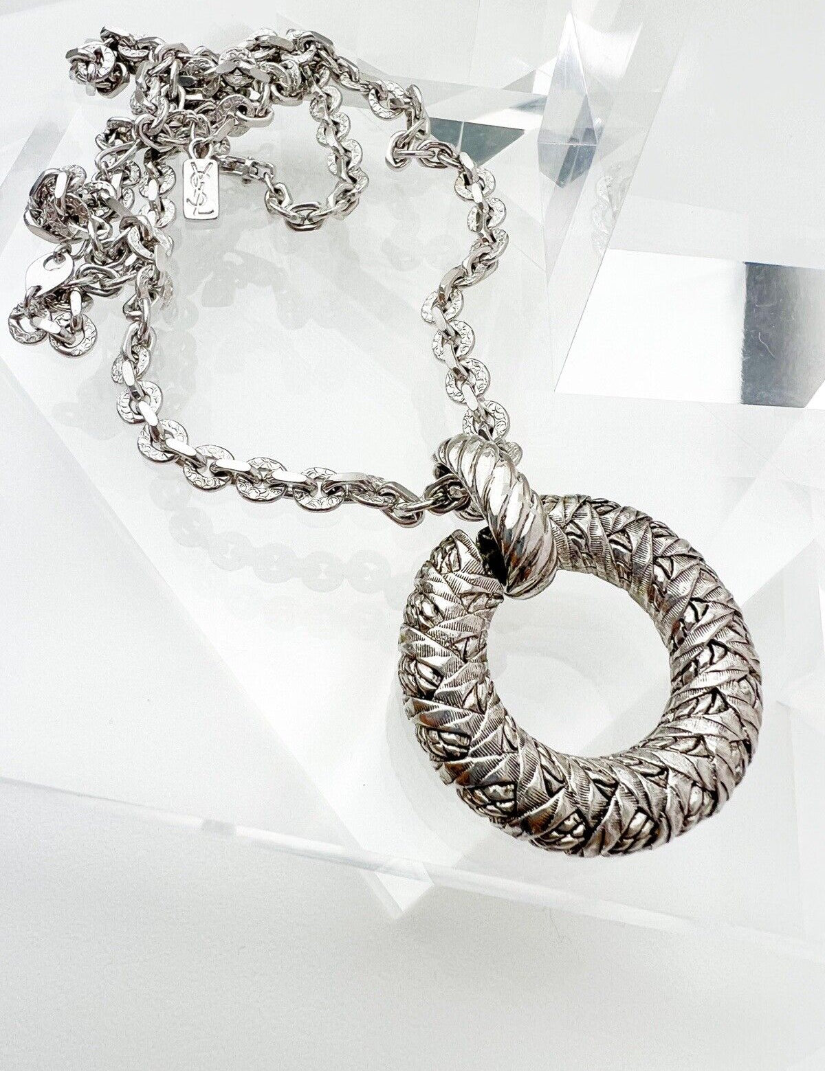 YSL Yves Saint Laurent Vintage Necklace Silver