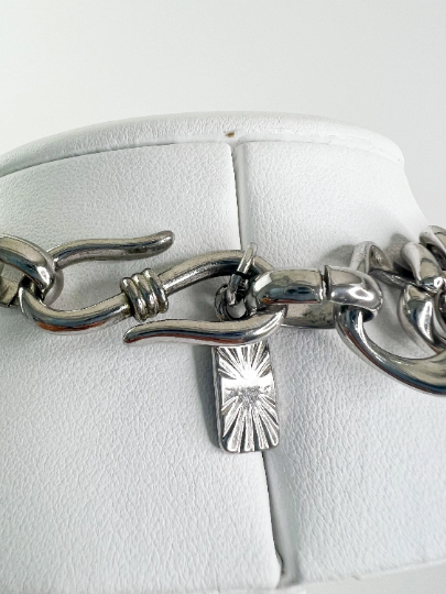 YSL Yves Saint Laurent Vintage Necklace Silver Choker Chain